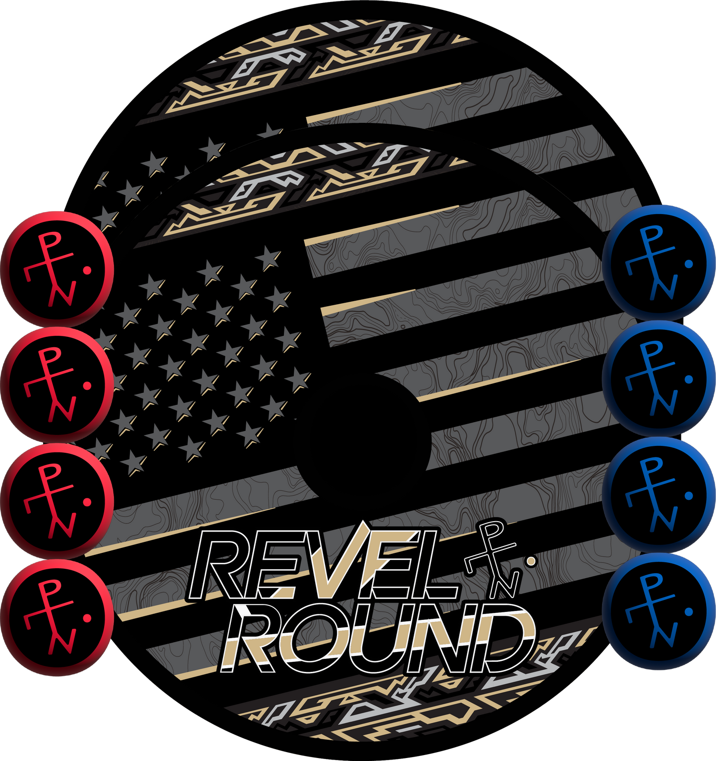 Revel Round - American Swag Black/Gold