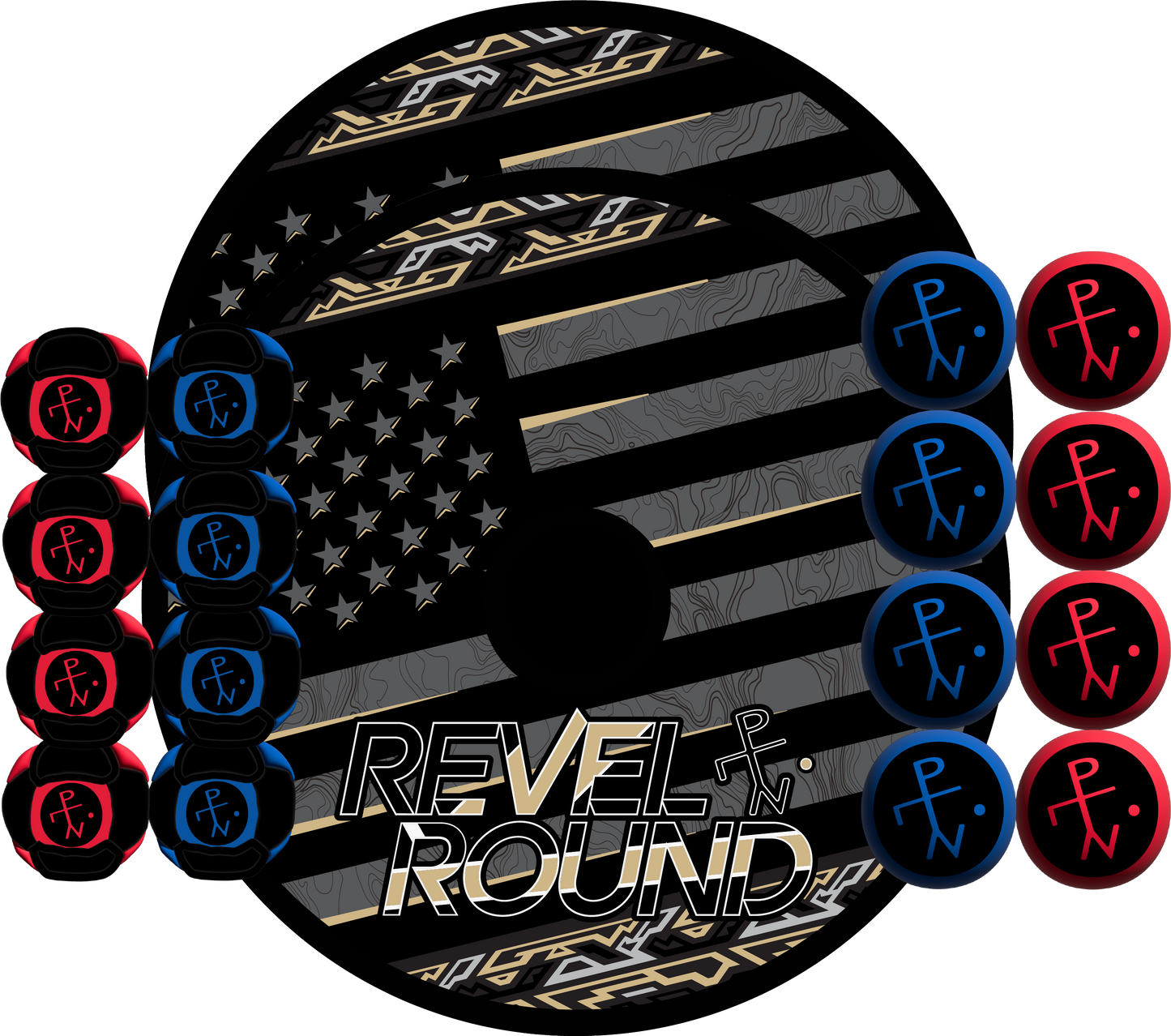 Revel Round - American Swag Black/Gold